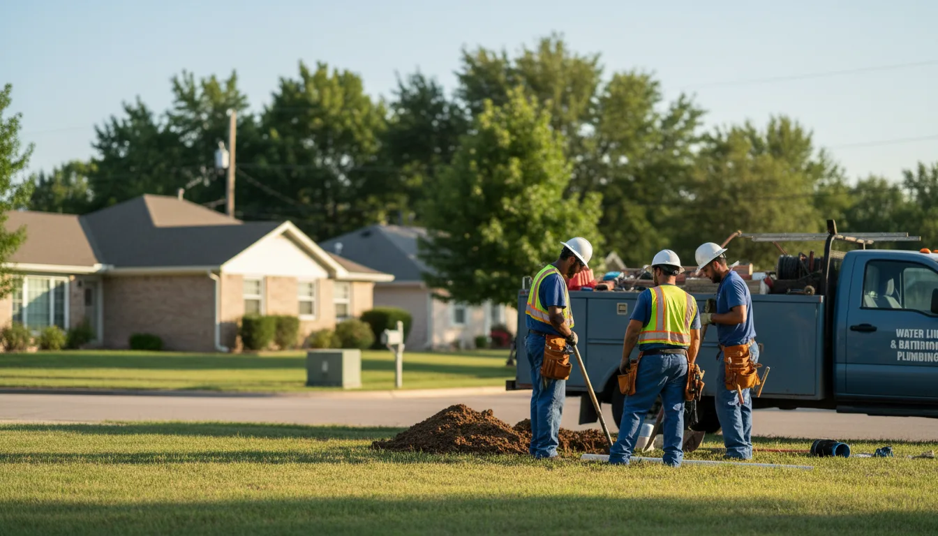 Residential water line and bathroom plumbing service in Knob Noster, MO